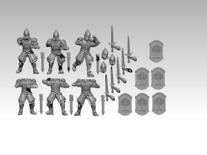 Silver Knights mit Schwertern